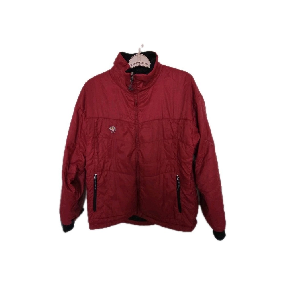 Mountain Hardwear Jacket Mens Large RED Full Zip Outdoor SIDE POCKETS OM1958